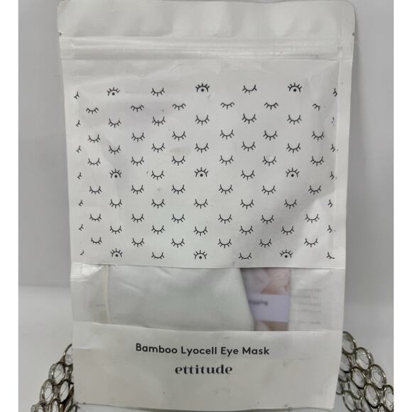 Ettitude Pure Organic Bamboo Lyocell Eye Mask White BRAND-NEW FabFitFun - Picture 1 of 3
